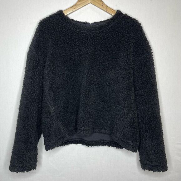Lululemon Wool Whenever Sherpa Crew Pullover Sweater (Black) - 8 - Picture 3 of 12